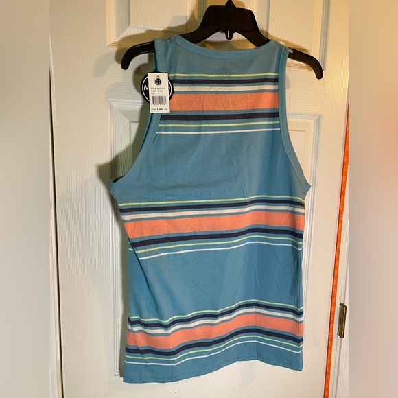 Maui And Sons Men’s Sz S Tank Top Sublime Ocean Blue Striped Design NWT MSRP $28 - Picture 4 of 7